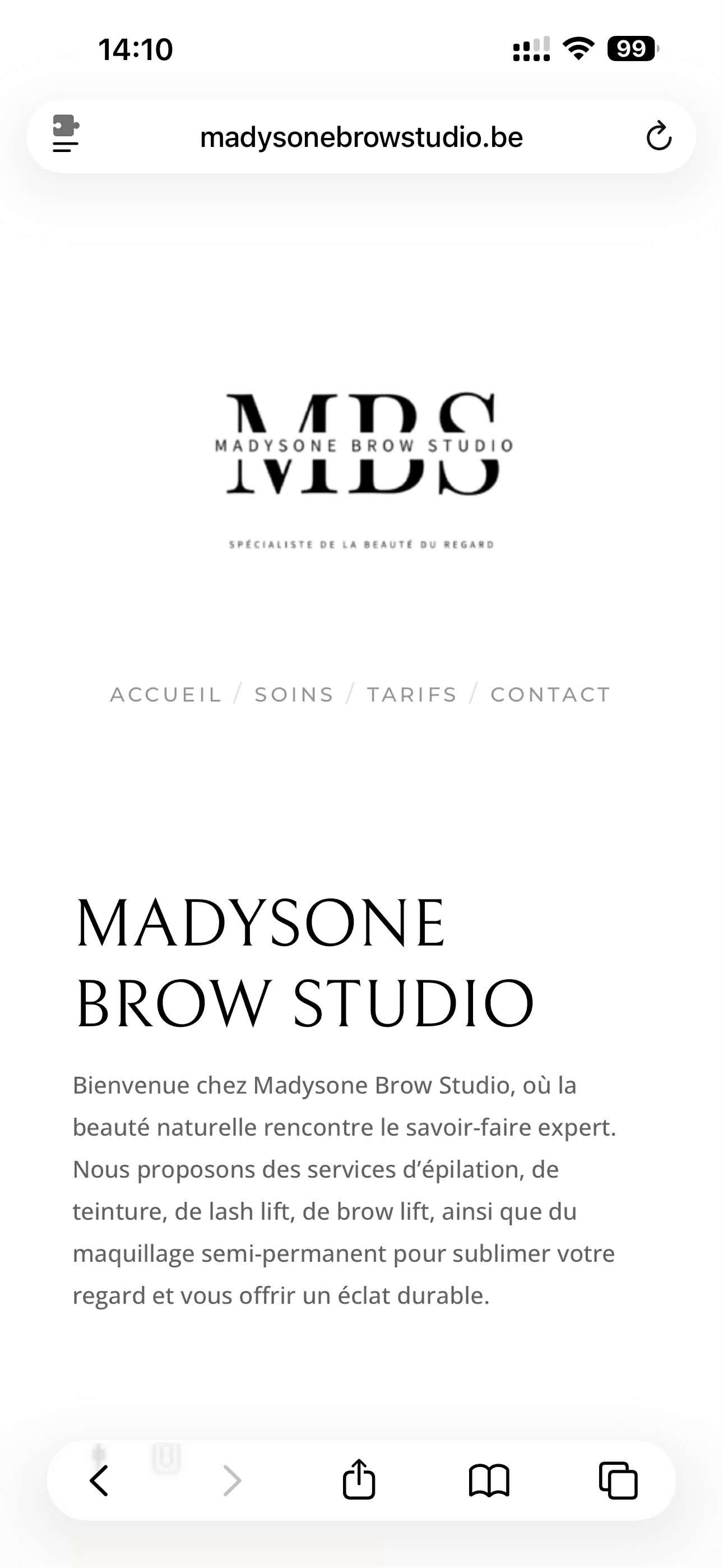 MadysoneBrowStudio - Aperçu mobile